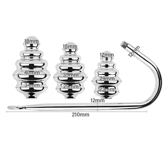 Anal Ribbed GreatBenefit Screw-in 8826 Hook Set 1109